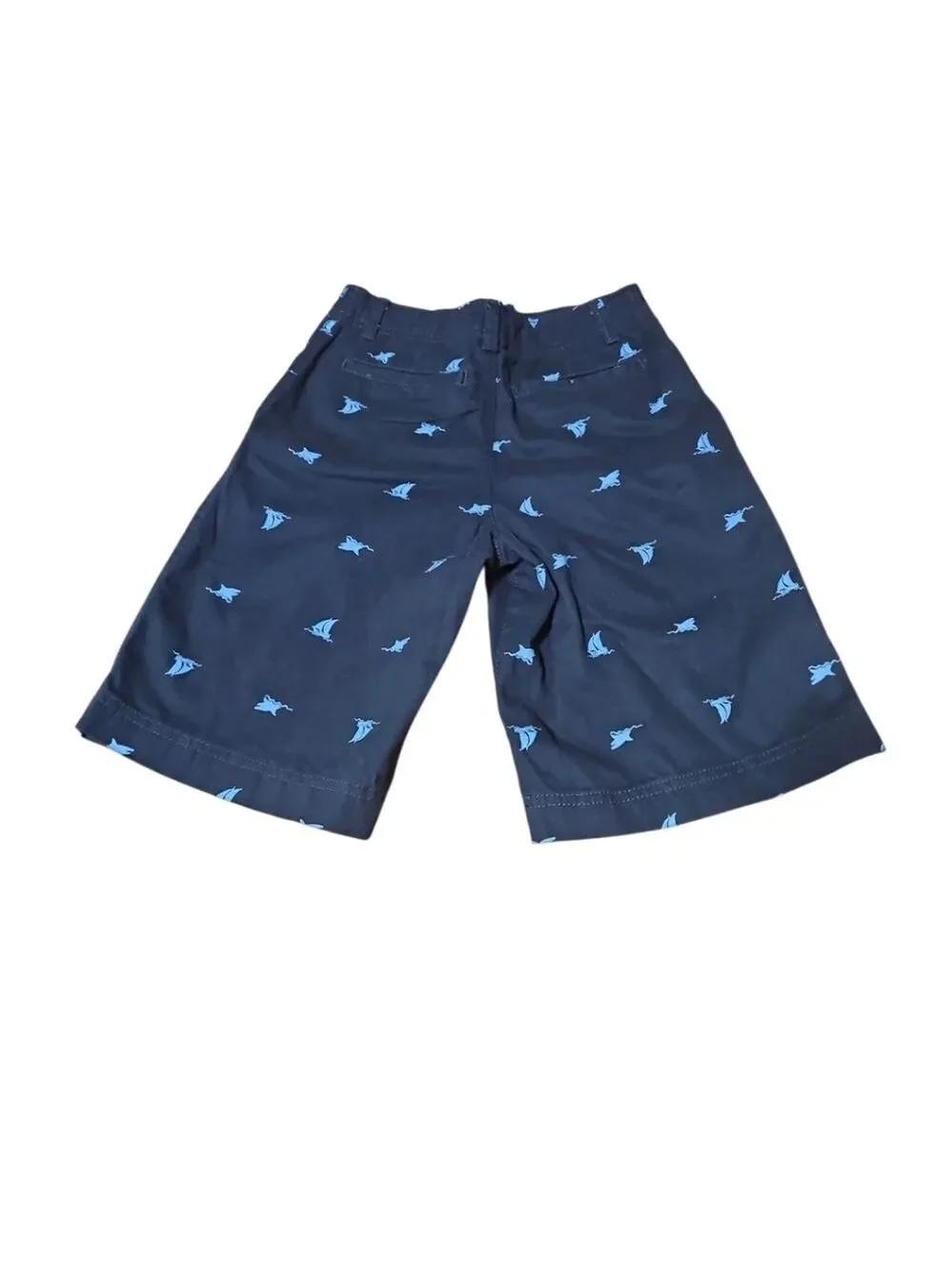 Faded Glory Boys’ Navy Blue Chino Shorts with Nautical Print  Size 12 Summer Kid